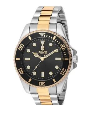 Invicta Montres Preatige Men’s Two-Tone Black Dial Diver Watch